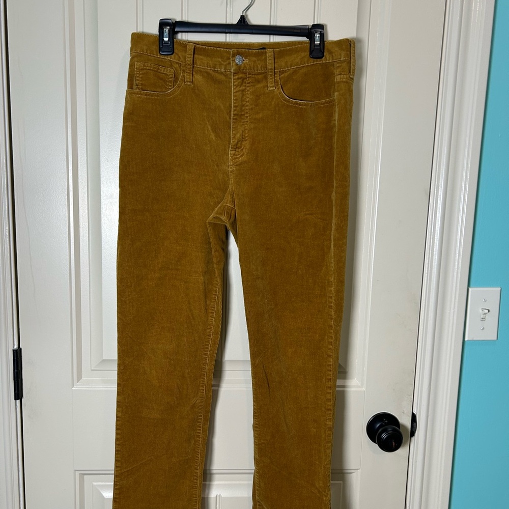 J.‎ Crew Women’s Golden Mustard Corduroy Flat Front Pants, size 30